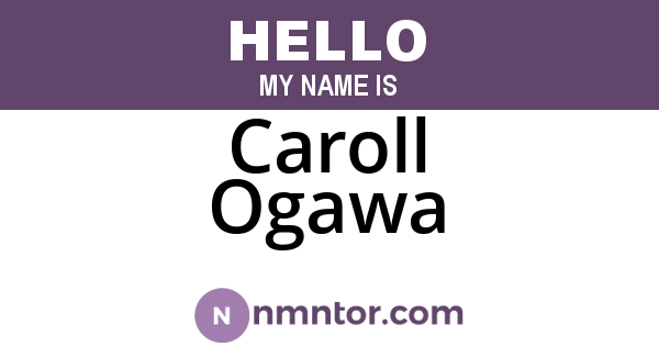 Caroll Ogawa