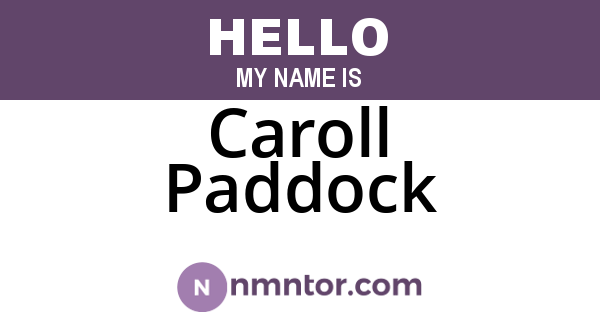 Caroll Paddock