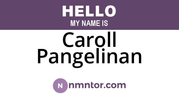 Caroll Pangelinan