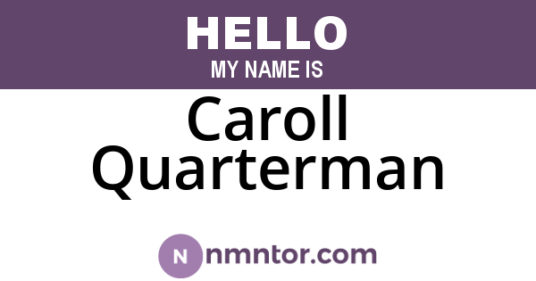 Caroll Quarterman