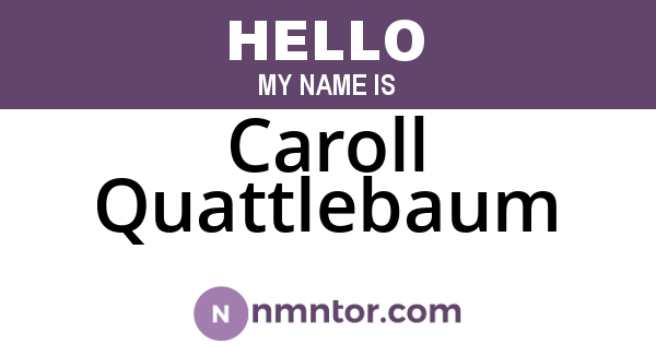 Caroll Quattlebaum