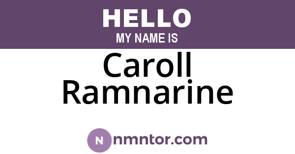 Caroll Ramnarine