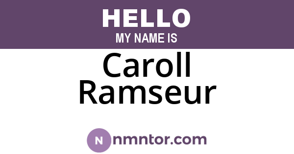 Caroll Ramseur
