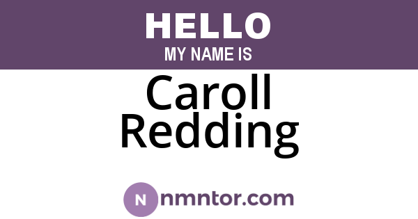 Caroll Redding