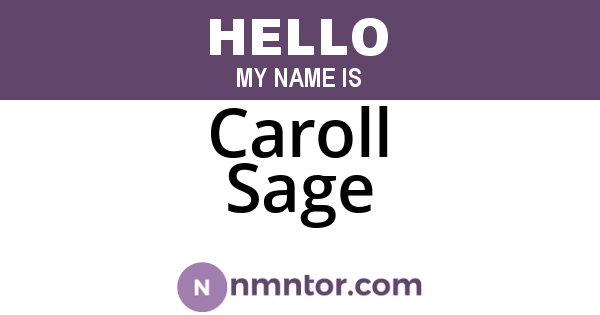 Caroll Sage