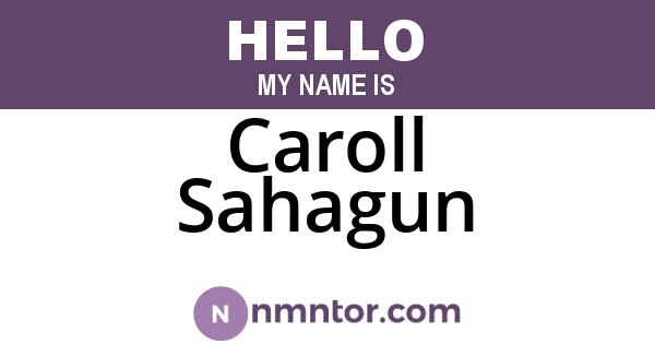 Caroll Sahagun
