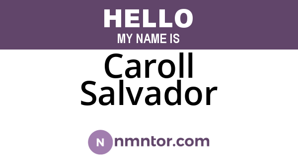Caroll Salvador