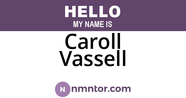 Caroll Vassell