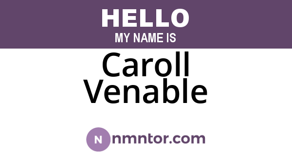 Caroll Venable