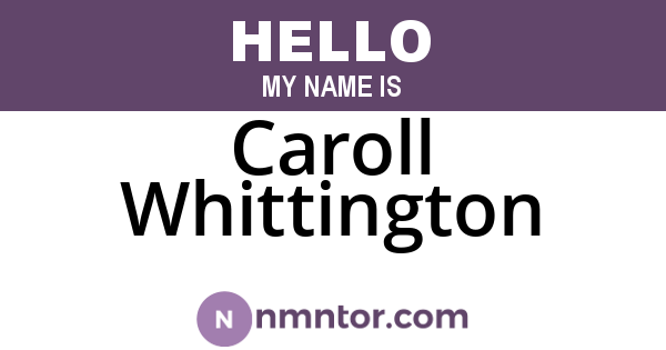Caroll Whittington
