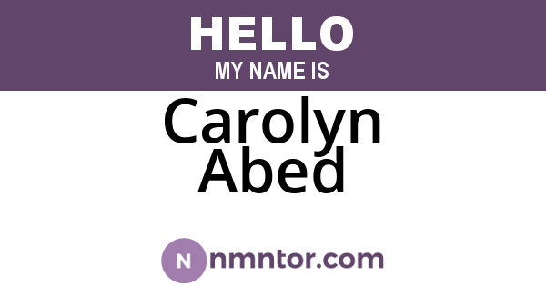 Carolyn Abed