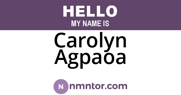 Carolyn Agpaoa