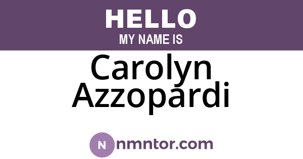 Carolyn Azzopardi
