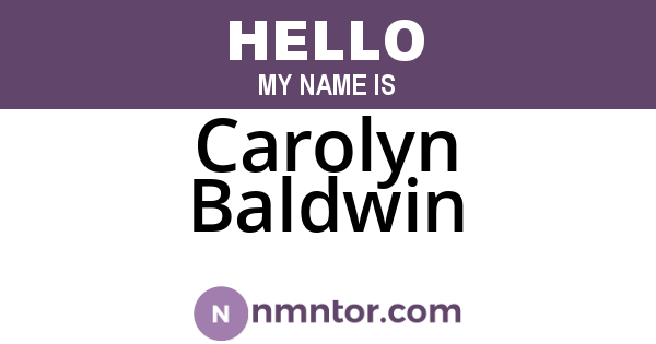 Carolyn Baldwin