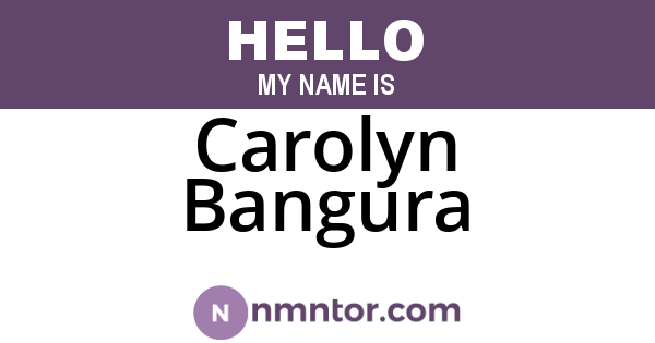 Carolyn Bangura
