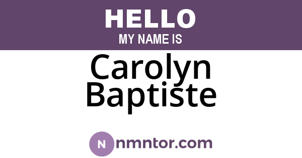 Carolyn Baptiste