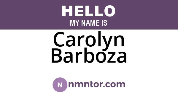 Carolyn Barboza