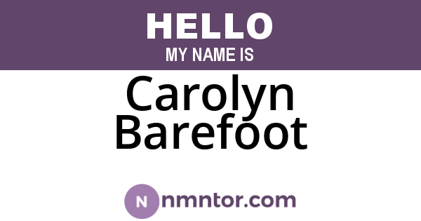 Carolyn Barefoot