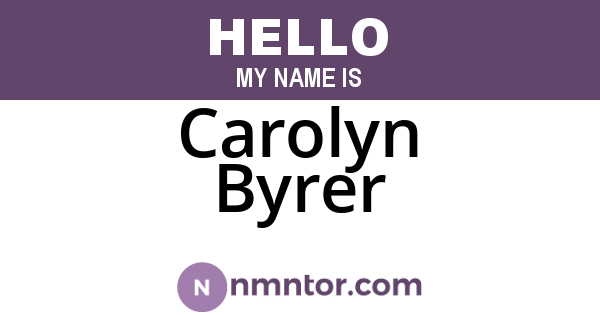 Carolyn Byrer