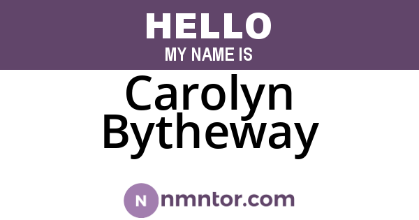 Carolyn Bytheway