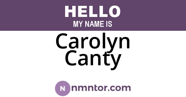 Carolyn Canty