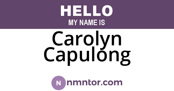 Carolyn Capulong