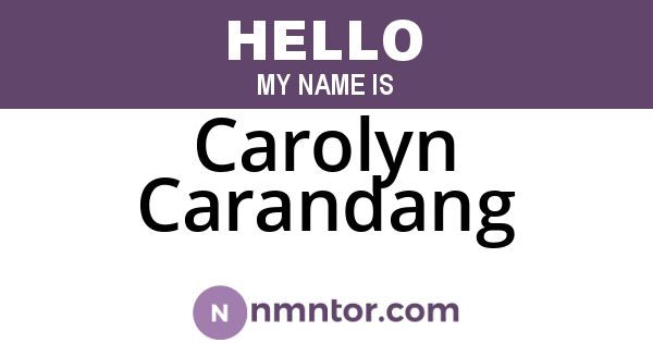 Carolyn Carandang