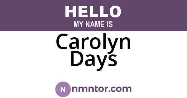 Carolyn Days