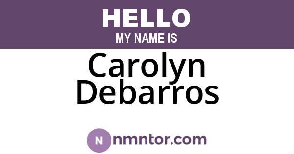 Carolyn Debarros