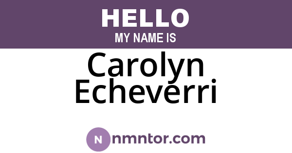 Carolyn Echeverri