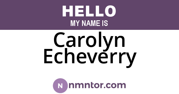 Carolyn Echeverry