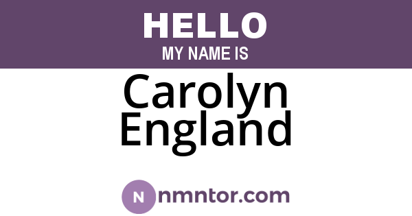Carolyn England
