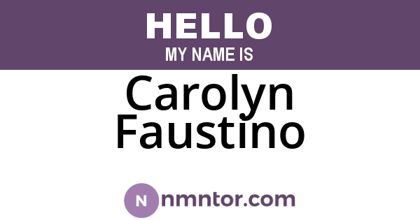 Carolyn Faustino
