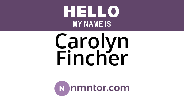 Carolyn Fincher