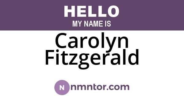 Carolyn Fitzgerald