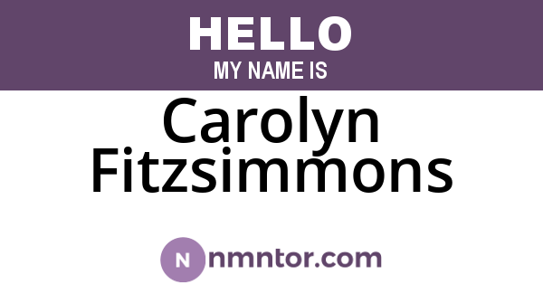 Carolyn Fitzsimmons