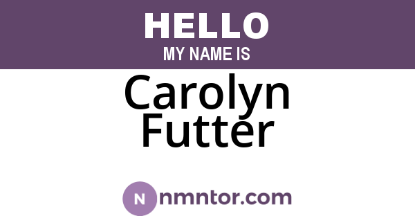Carolyn Futter