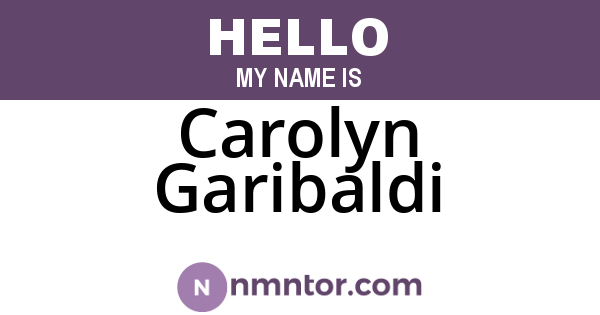 Carolyn Garibaldi