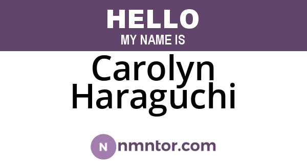 Carolyn Haraguchi