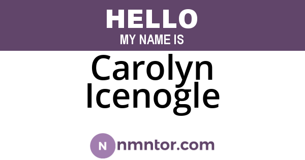 Carolyn Icenogle