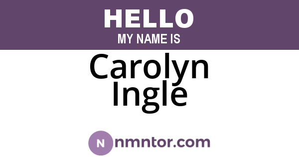 Carolyn Ingle