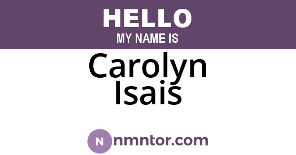 Carolyn Isais