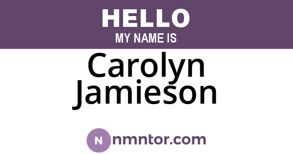 Carolyn Jamieson