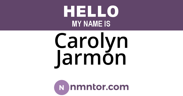 Carolyn Jarmon