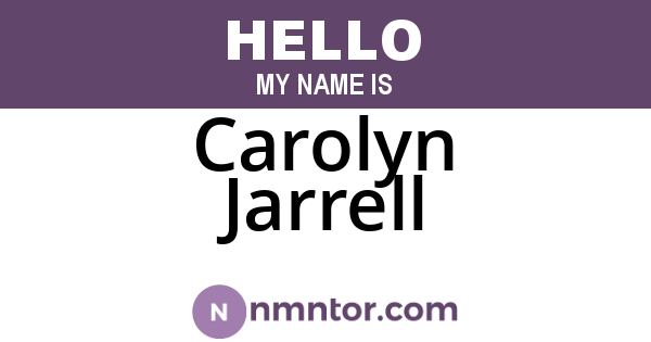 Carolyn Jarrell