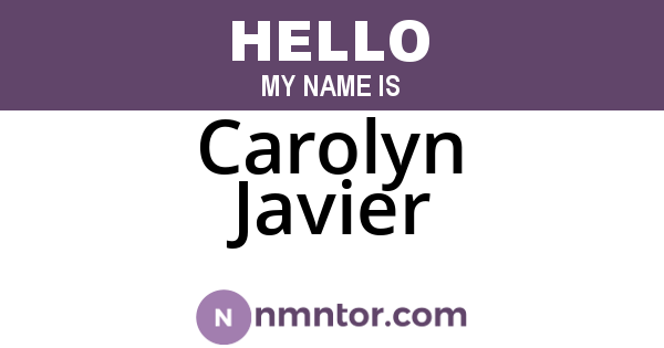 Carolyn Javier