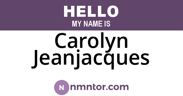 Carolyn Jeanjacques