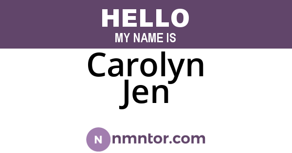 Carolyn Jen
