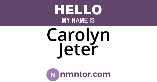 Carolyn Jeter