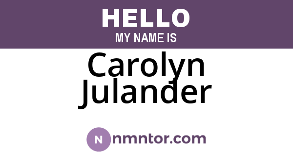 Carolyn Julander